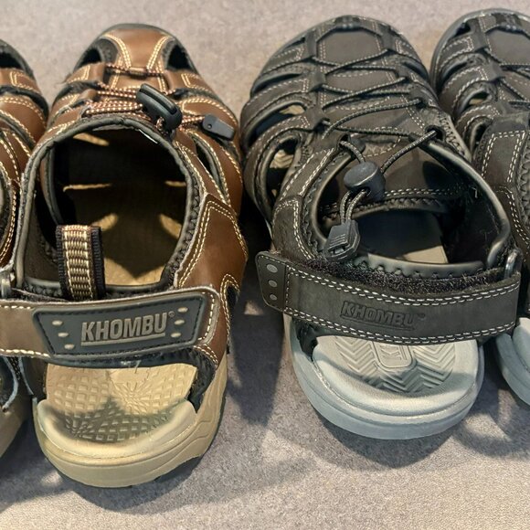 ~~Lot of 2 KHOMBU Men's Hal All Season Closed Toe Sandals BLACK 11/BROWN 10 - Picture 4 of 7